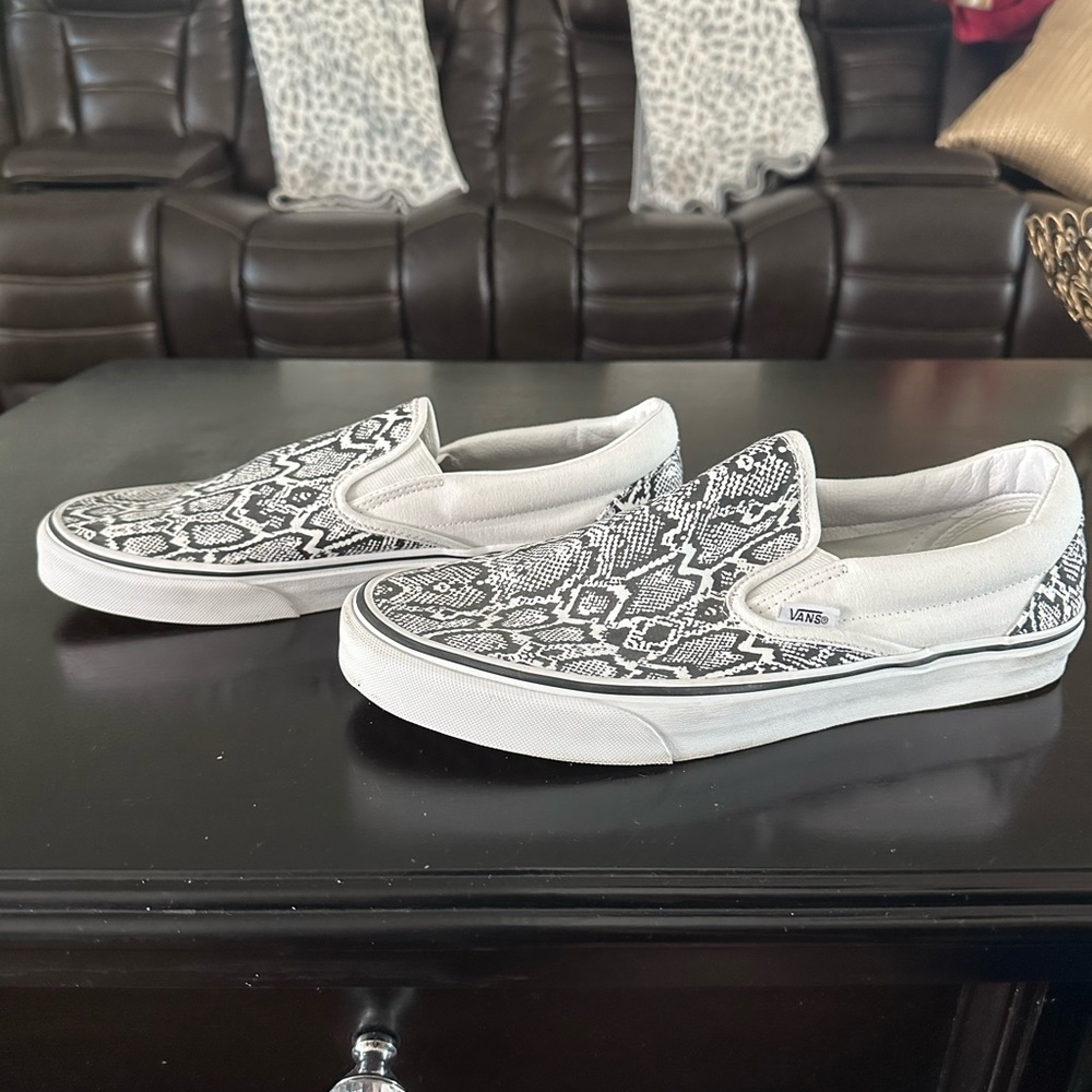 Snakeskin print vans